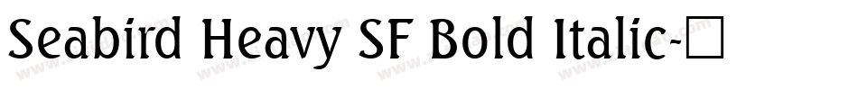 Seabird Heavy SF Bold Italic字体转换
